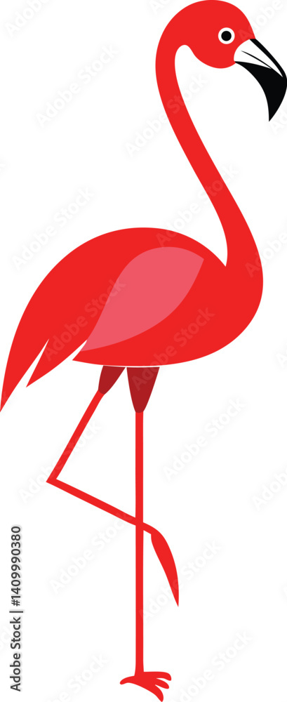 Obraz premium flamingo on white