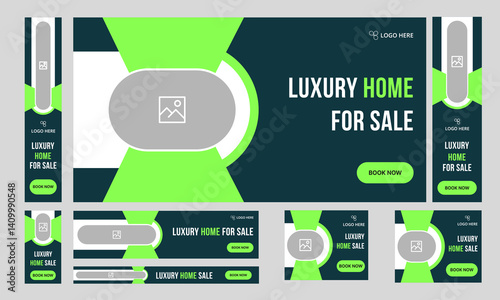 Best real estate home web set banner design for social media post, daily home sale offer banner design, fully editable vector eps 10 file format