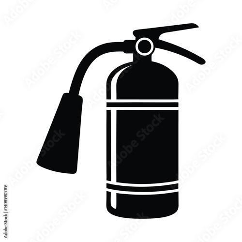 Fire Extinguisher Silhouette: Safety and Emergency Preparedness Symbol