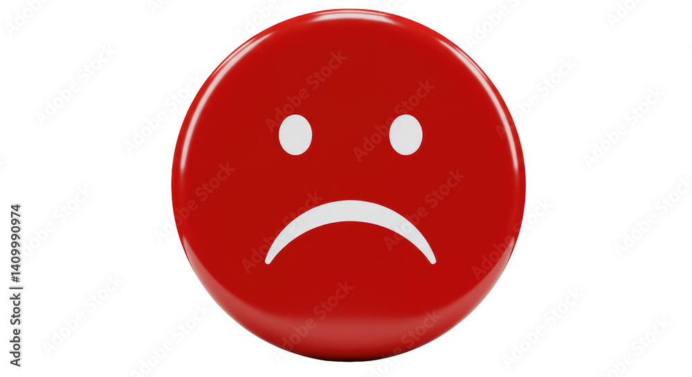 Isolated Sad Face Isolated Sad Face
