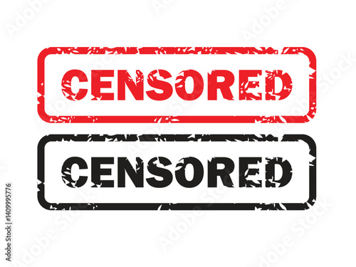 realistic isolated of censored grunge logo for template decoration and layout covering on isolated background