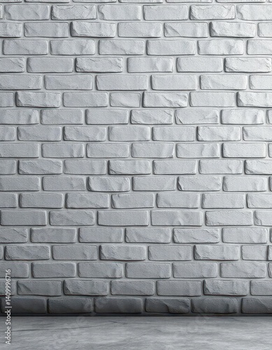 Rough textured gray brick wall, concrete background , robust, wall