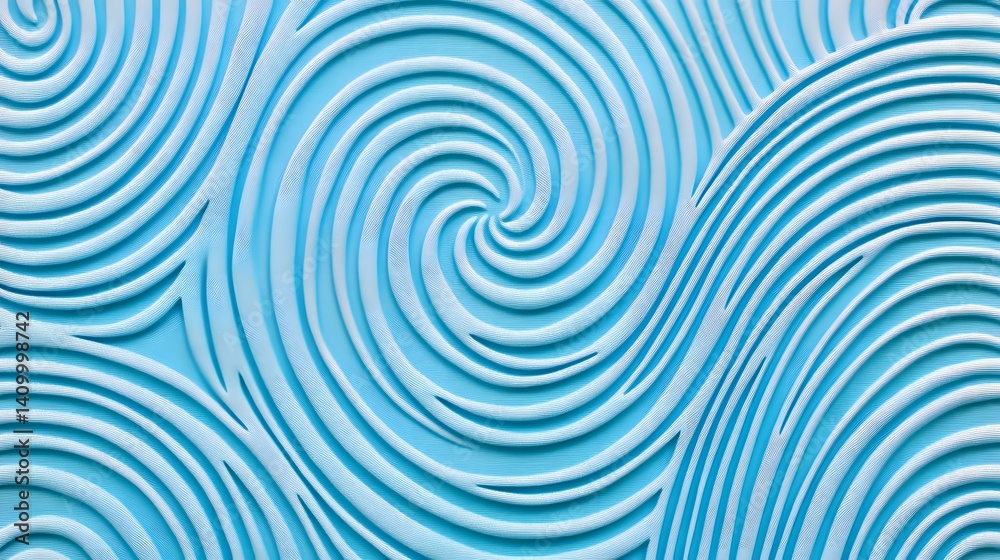 Obraz premium Abstract Swirling Blue Texture Background Pattern