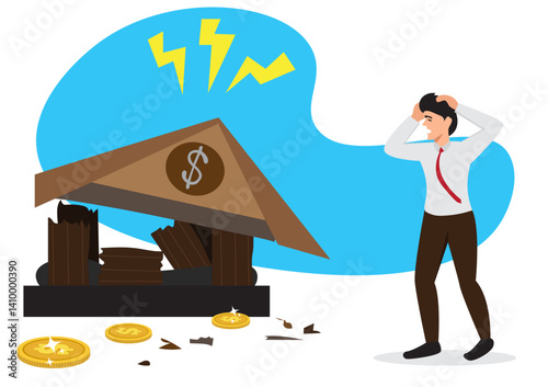 Banking collapse or bank run, financial crisis or bankruptcy problem, stock market crash or credit risk,