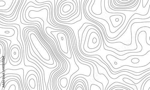 Topographic map backdrop. Conditional geography scheme and the terrain path. Contour line abstract background. white topographic lines background contour lines