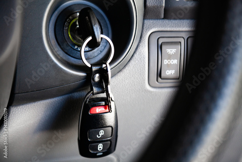 Car keys in ignition of car