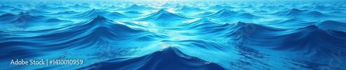 Obraz na płótnie Abstract swirling blue ocean texture, calming waves , subtle, ocean w salonie