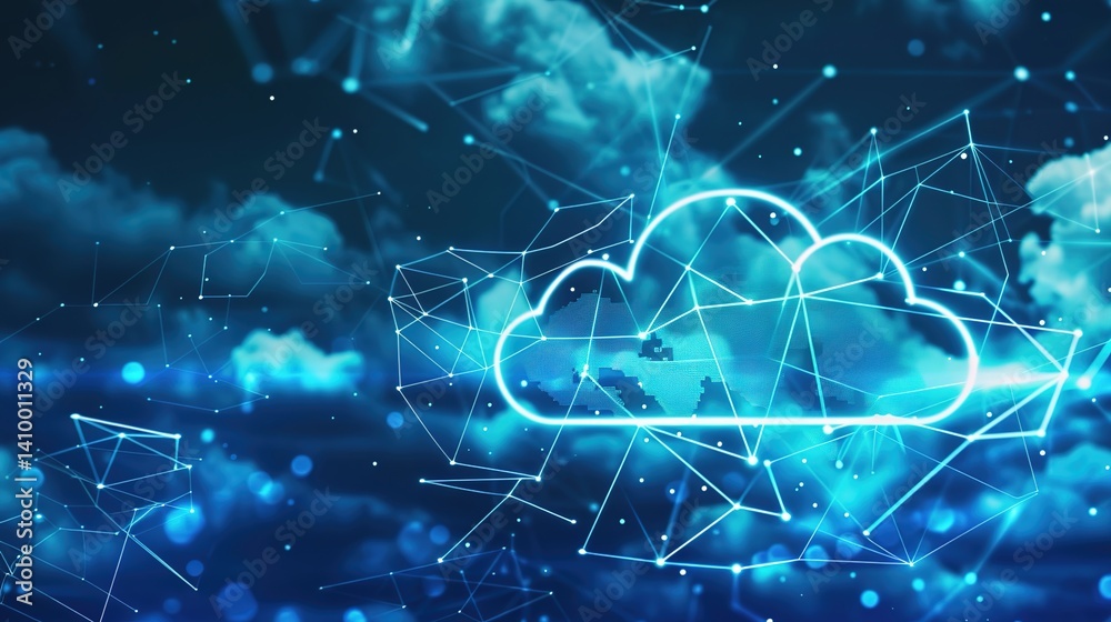 Obraz premium Cloud Computing Data Storage: Scalable Infrastructure for Digital Data Management 