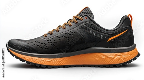 Black & Orange Trail Running Shoe