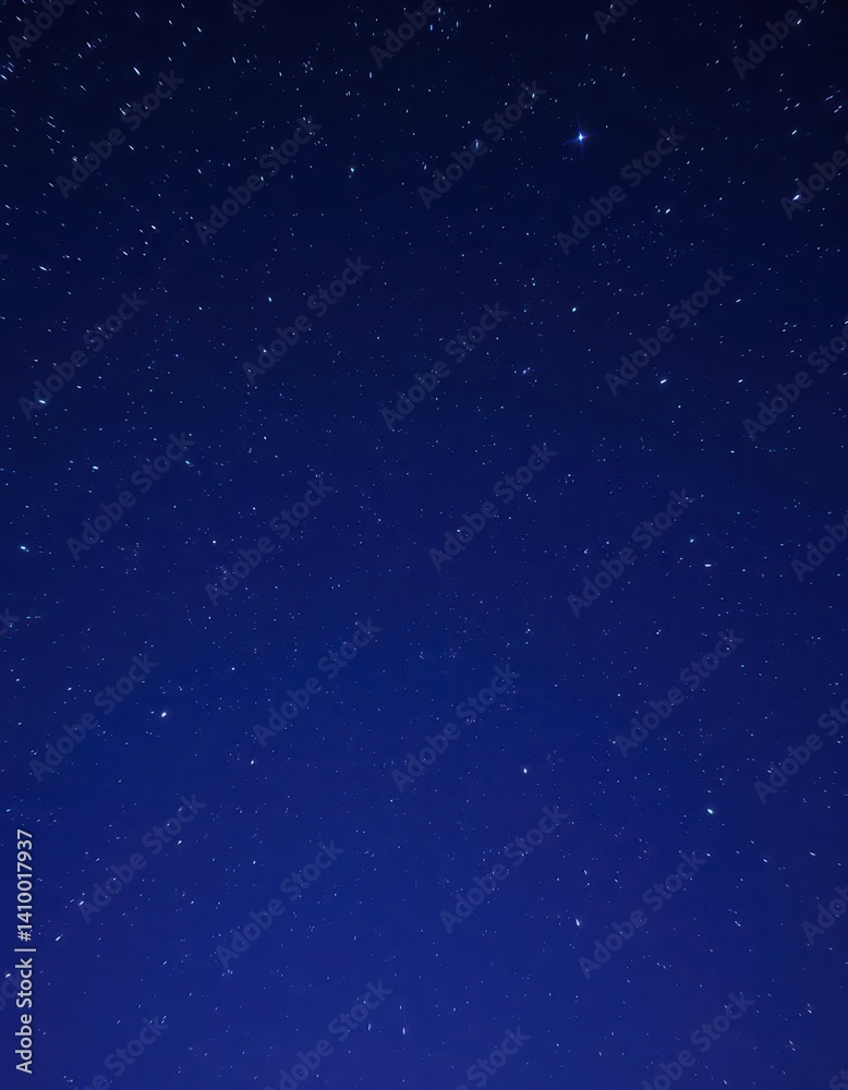 Twilight sky, deep blue and violet hues, countless stars scattered across celestial canvas, nocturnal, mystical