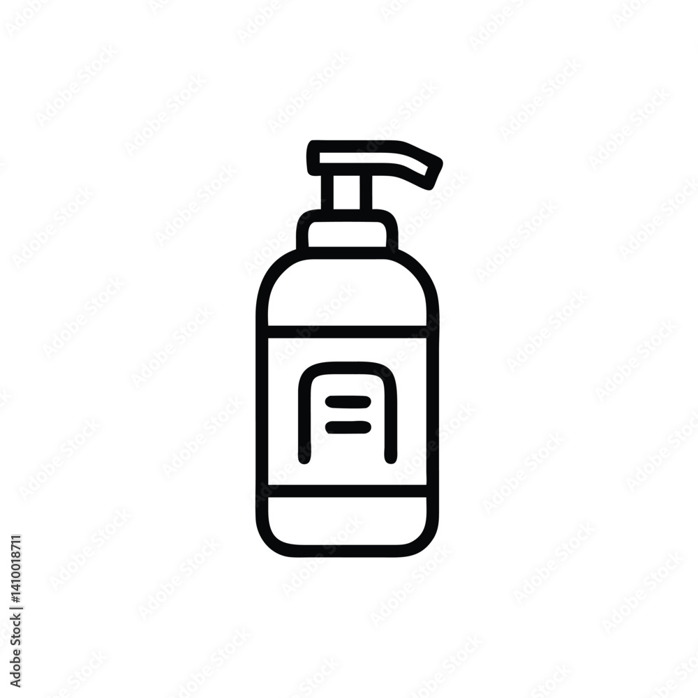 Minimalist Line Art Illustration Of A Soap Or Lotion Dispenser Bottle Minimalist Line Art Illustration Of A Soap Or Lotion Dispenser Bottle