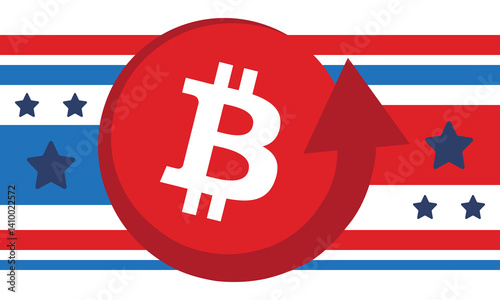 Bitcoin logo. Bitcoin Coin. Digital money. Crypto trade and Investment concept. Future technology. Creative art. Vector illustration. Poster