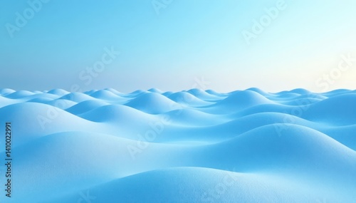Soft undulations on a vast light blue expanse, abstract, waves