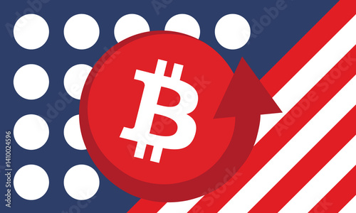 Bitcoin logo. Bitcoin Coin. Digital money. Crypto trade and Investment concept. Future technology. Creative art. Vector illustration. Poster