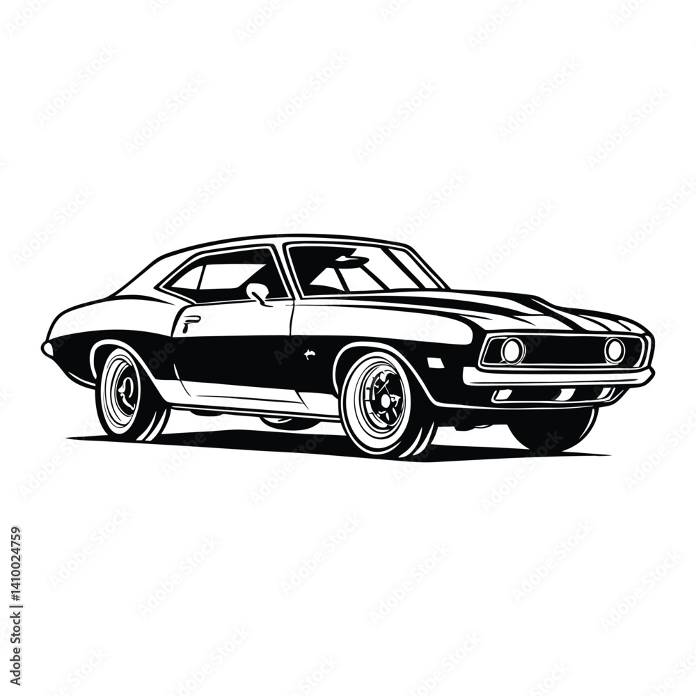 Obraz premium Sports Car Silhouette Vector 