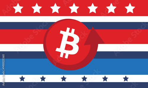 Bitcoin logo. Bitcoin Coin. Digital money. Crypto trade and Investment concept. Future technology. Creative art. Vector illustration. Poster