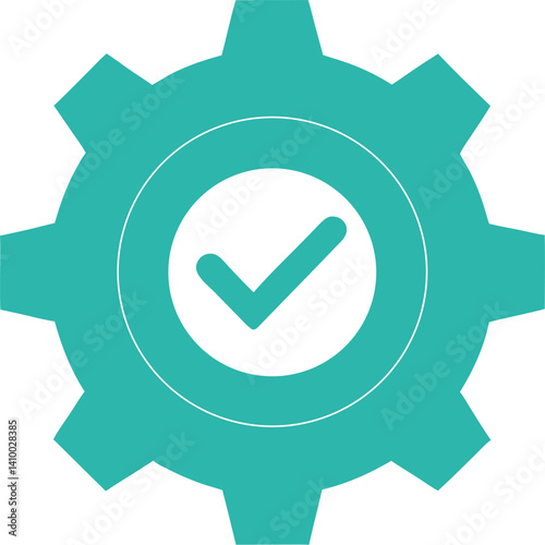
a flat icon of a circular arrow or loop, representing consistency, in teal vector on transparent background.
