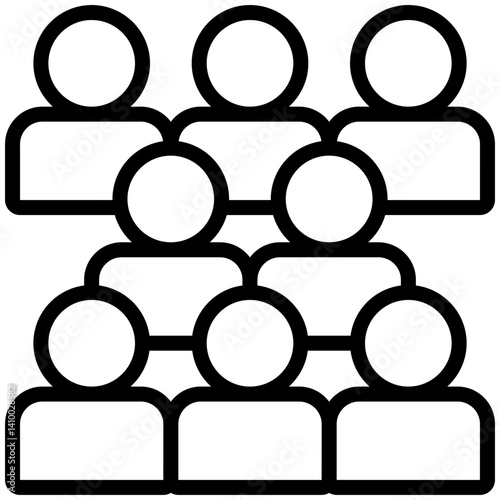 Population icon for market research, website, application, printing, document, poster design, etc