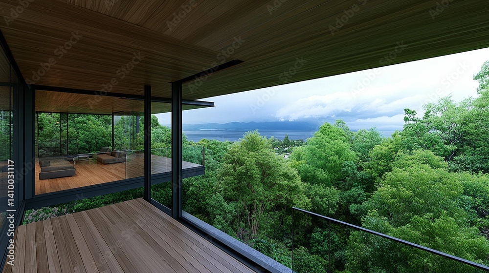 Modern House with Panoramic Mountain View Modern House with Panoramic Mountain View