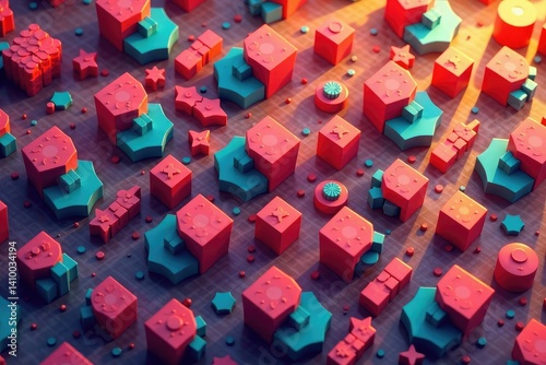 Geometric shapes repeating in a rhythmic sequence , fabric, rhythm, textile