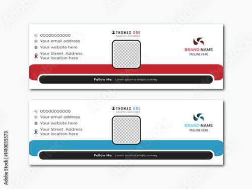 Email signature template or email footer design and personal use for your company