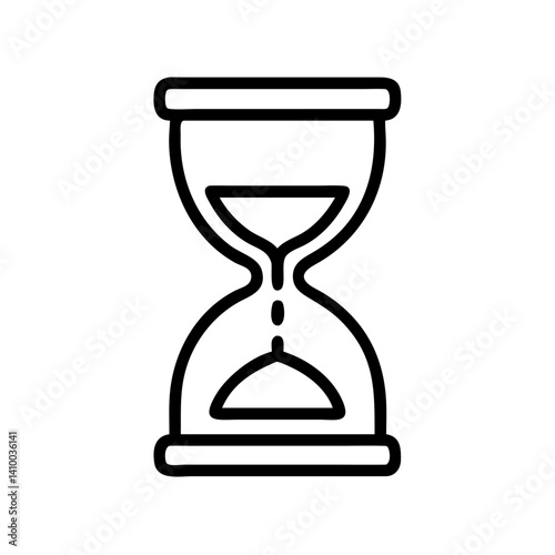 Hourglass Symbolizing Time Flow in Minimalist Style  