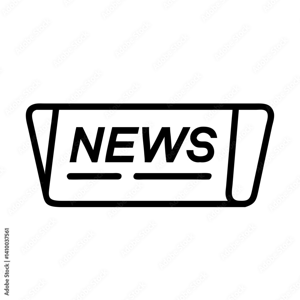 News Banner Design with Geometric Shapes in Minimalist Style  