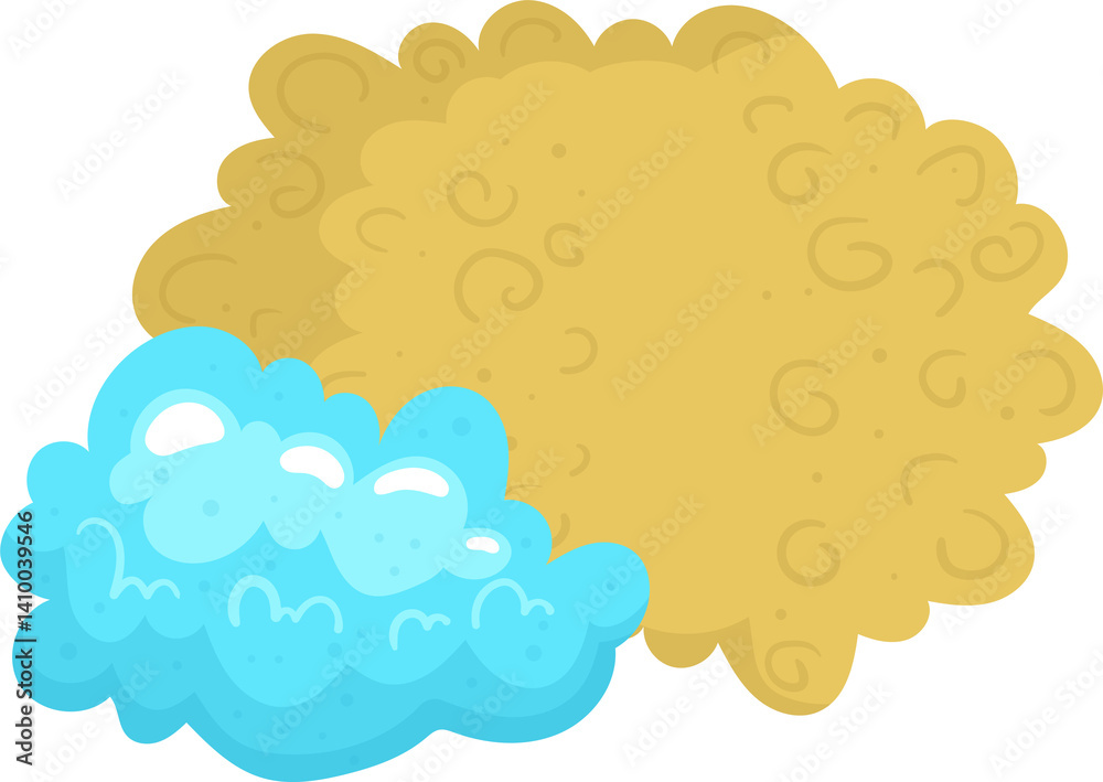Bucket with foam clipart design illustration Bucket with foam clipart design illustration
