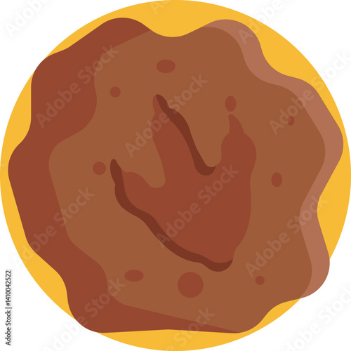 Icon of a dinosaur paw used to indicate dino presence or movement.