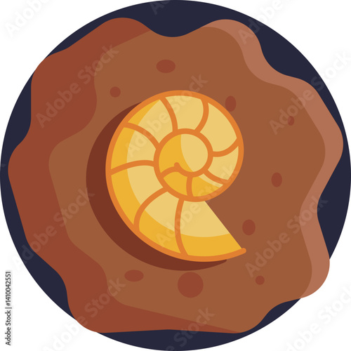 Symbolizes fossilized evidence used to study prehistoric life.