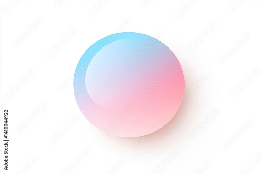Obraz premium Abstract sphere with a soft, gradient color scheme. A smooth, round object with a pastel, ombre effect