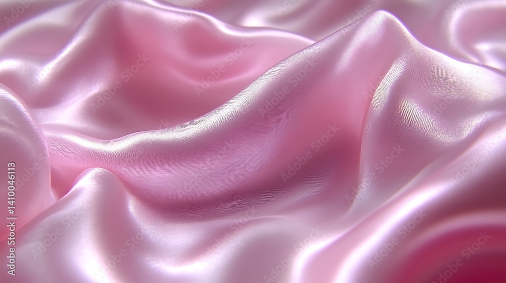 Obraz premium Pink Silk Fabric Draped Softly Elegant Texture