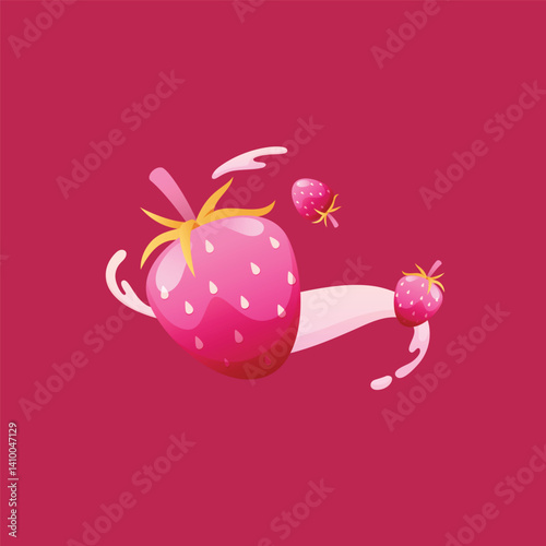 Wallpaper Mural Vector illustration of strawberry Torontodigital.ca