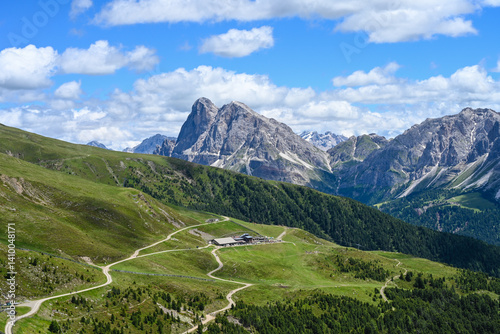 Photos View of Peitlerkofel and Rossalm near Brixen (Bressanone) in South Tyrol (Alto A
