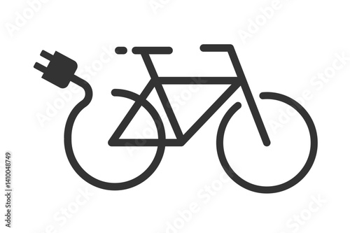 Electric bicycle icon. Eco friendly electro cycle vehicle sign concept. Electro bicycle icon set icon on white background