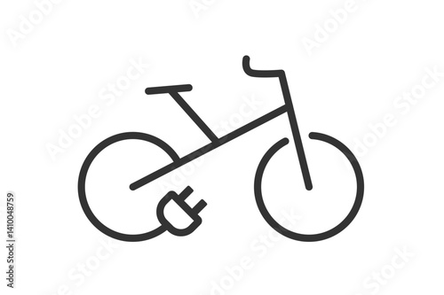 Electric bicycle icon. Eco friendly electro cycle vehicle sign concept. Electro bicycle icon set icon on white background