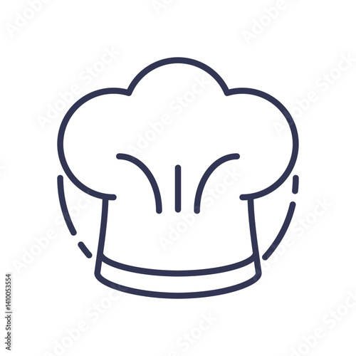Chef hat icon symbolizing culinary expertise and professionalism.