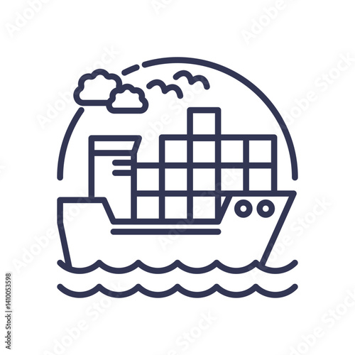 Container ship symbolizes efficient deployment and logistics.