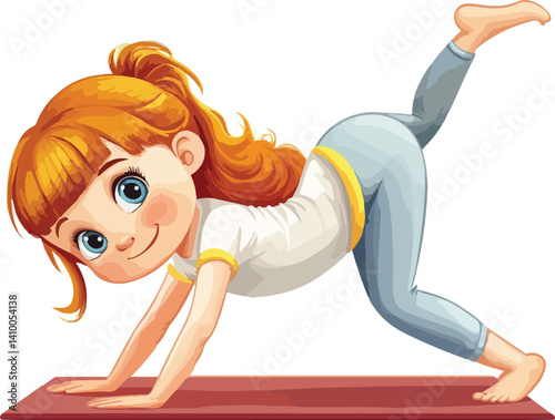 girl doing yoga