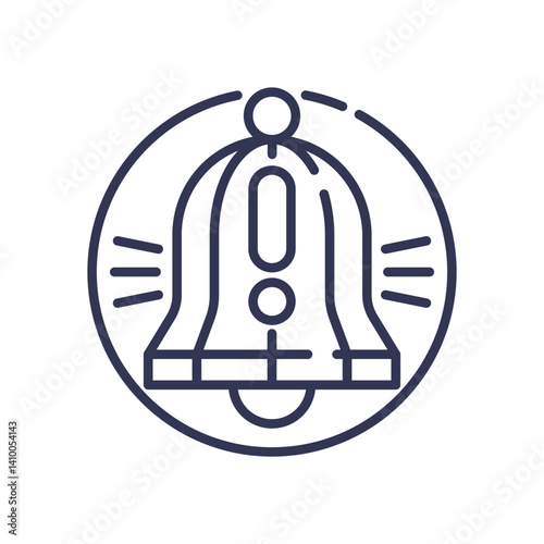 Outline of a bell with an exclamation mark, symbolizing alerts and issue detection.