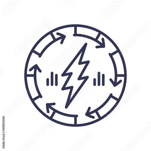 Circular arrows and lightning bolt symbolize rapid execution and efficiency.
