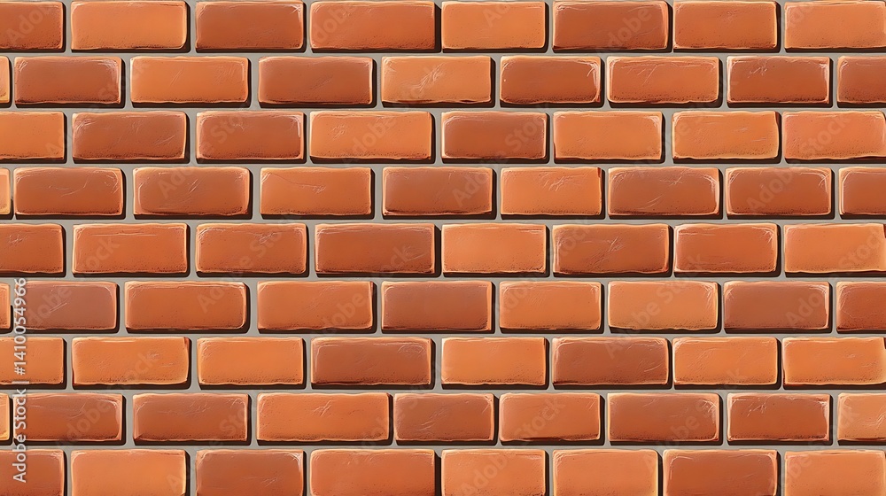 Seamless brick wall pattern with cartoonish textures and orange color palette Seamless brick wall pattern with cartoonish textures and orange color palette