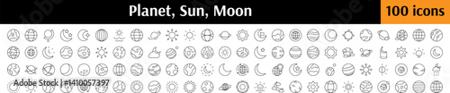 Cosmos Modern Outline Style Icons for Design, Cards, Apps, Social Networks