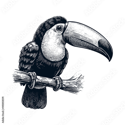 Toucan Bird Vector Illustration