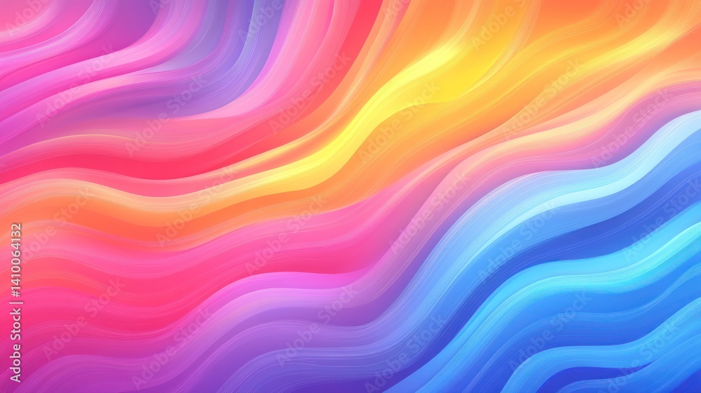 Obraz premium Vibrant Hues: An Abstract Symphony of Color and Wave