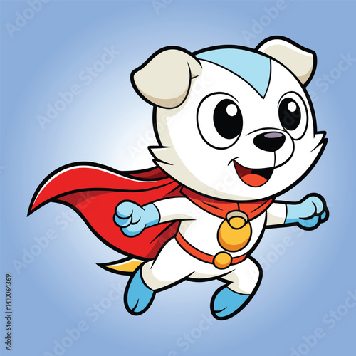 Cute Maltese Super Hero Flying