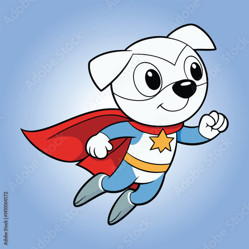 Cute Maltese Super Hero Flying