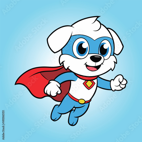 Cute Maltese Super Hero Flying