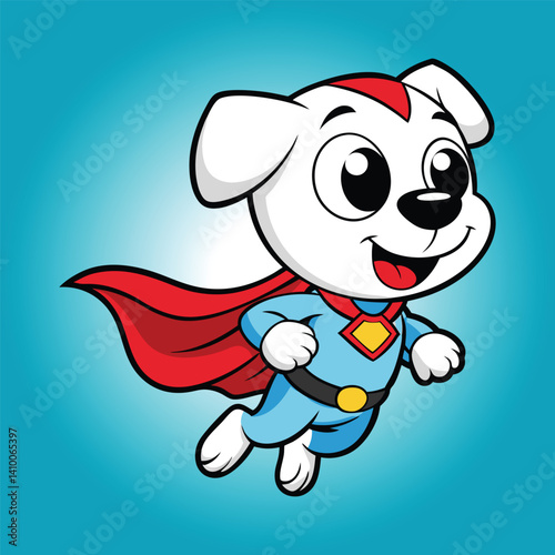 Cute Maltese Super Hero Flying