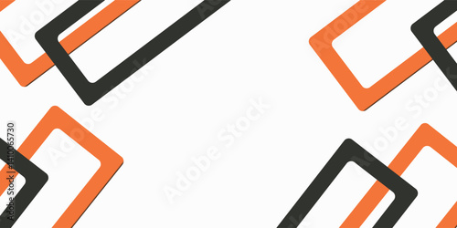 Bright black banner with a trend orange stripes
